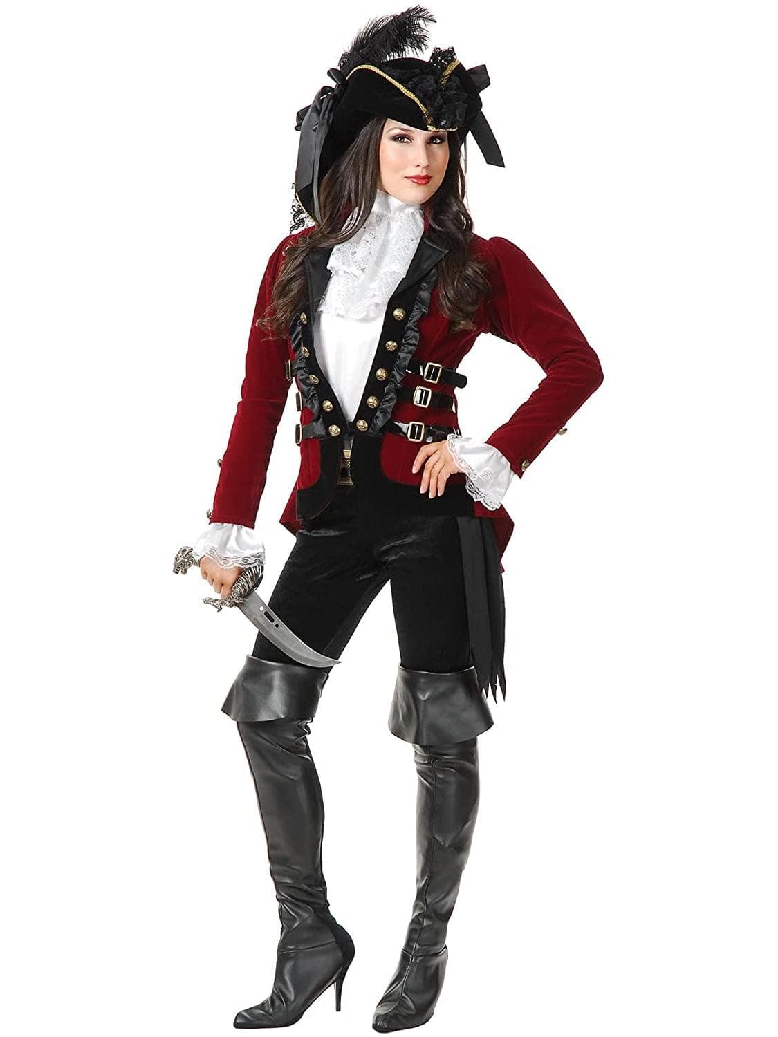 Adult Sultry Pirate Lady Jacket Set Costume - costumes.com