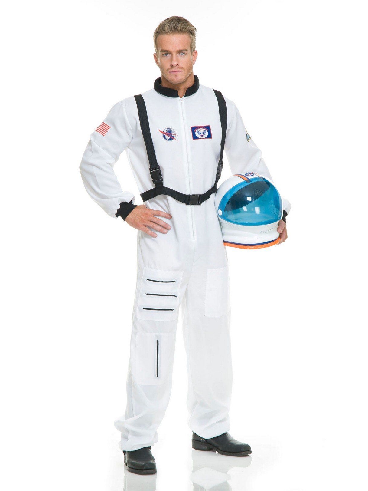 Men's White Astronaut Jumpsuit Costume - costumes.com