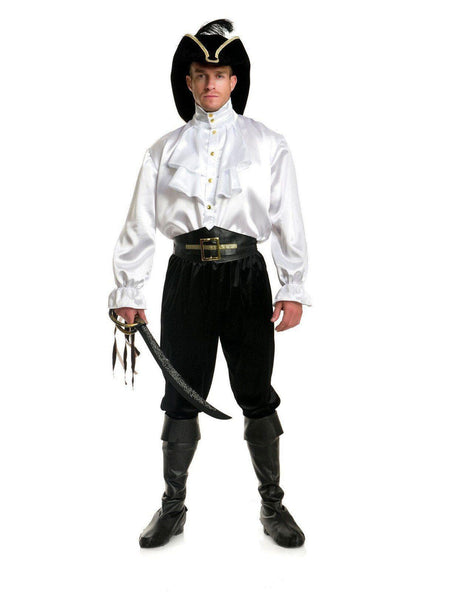 Adult Pirate Captain Shirt White Costume