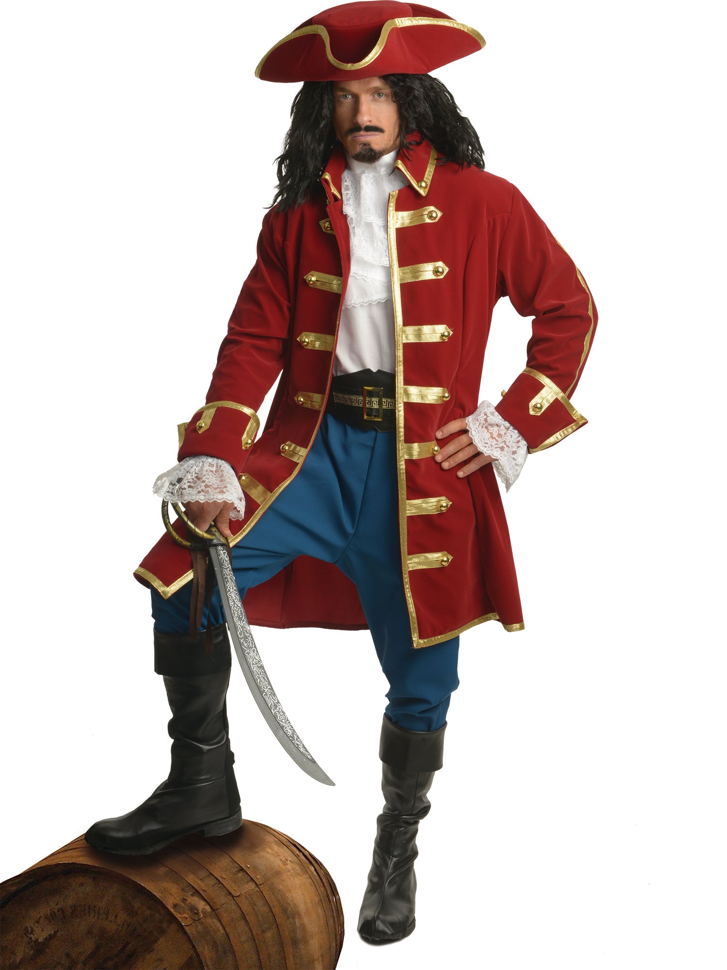 Adult Red Pirate Costume - costumes.com