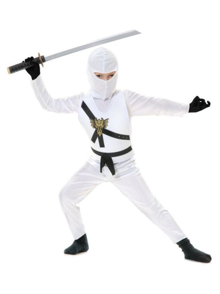 Kid's Ninja Avenger Series 1 White Costume - costumes.com