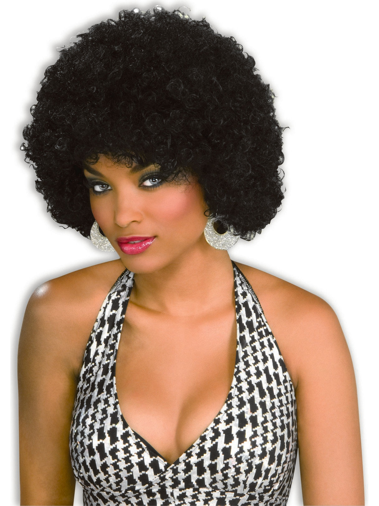 Adult Jumbo Curl Black Wig - costumes.com