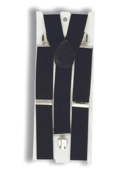 Adult Black Clip-on Suspenders