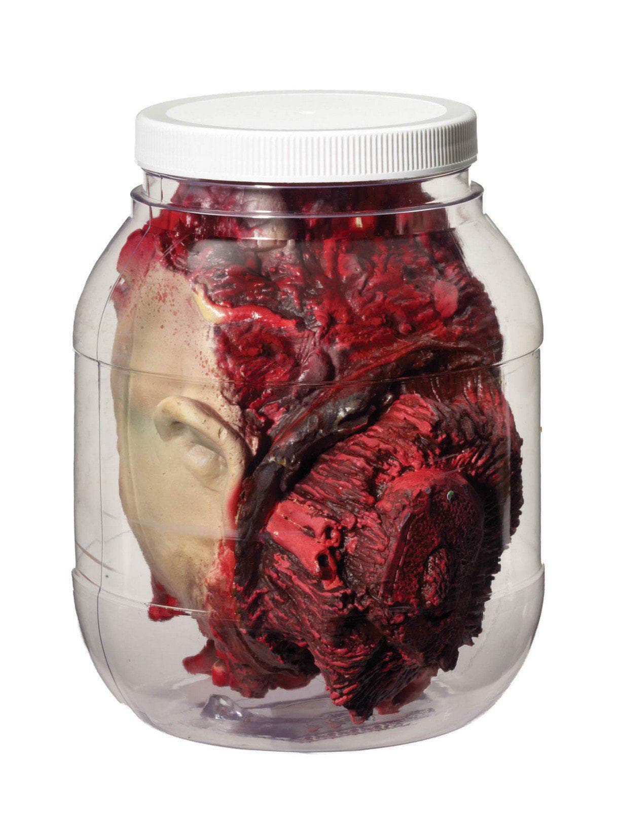 Bloody Severed Head in Clear Jar - costumes.com