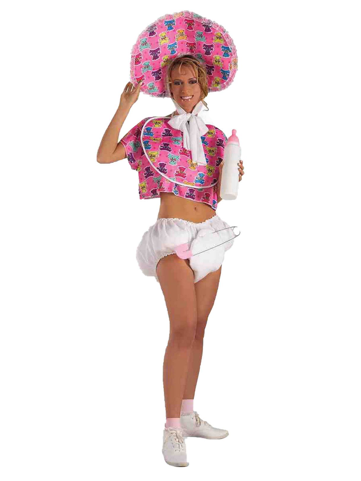 Women's Pink Big Diaper Baby Costume - costumes.com
