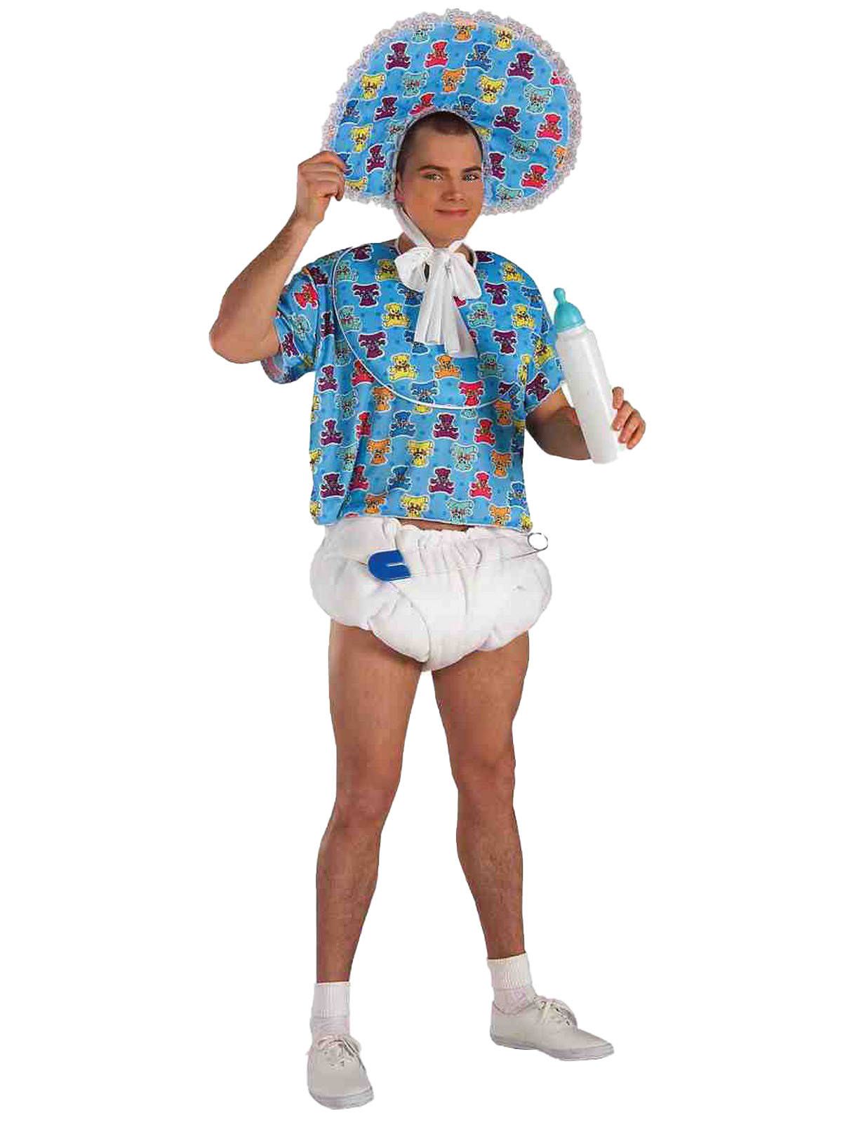 Men's Blue Big Diaper Baby Costume - costumes.com