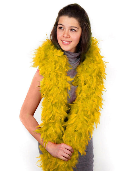 Adult Yellow Feather Boa