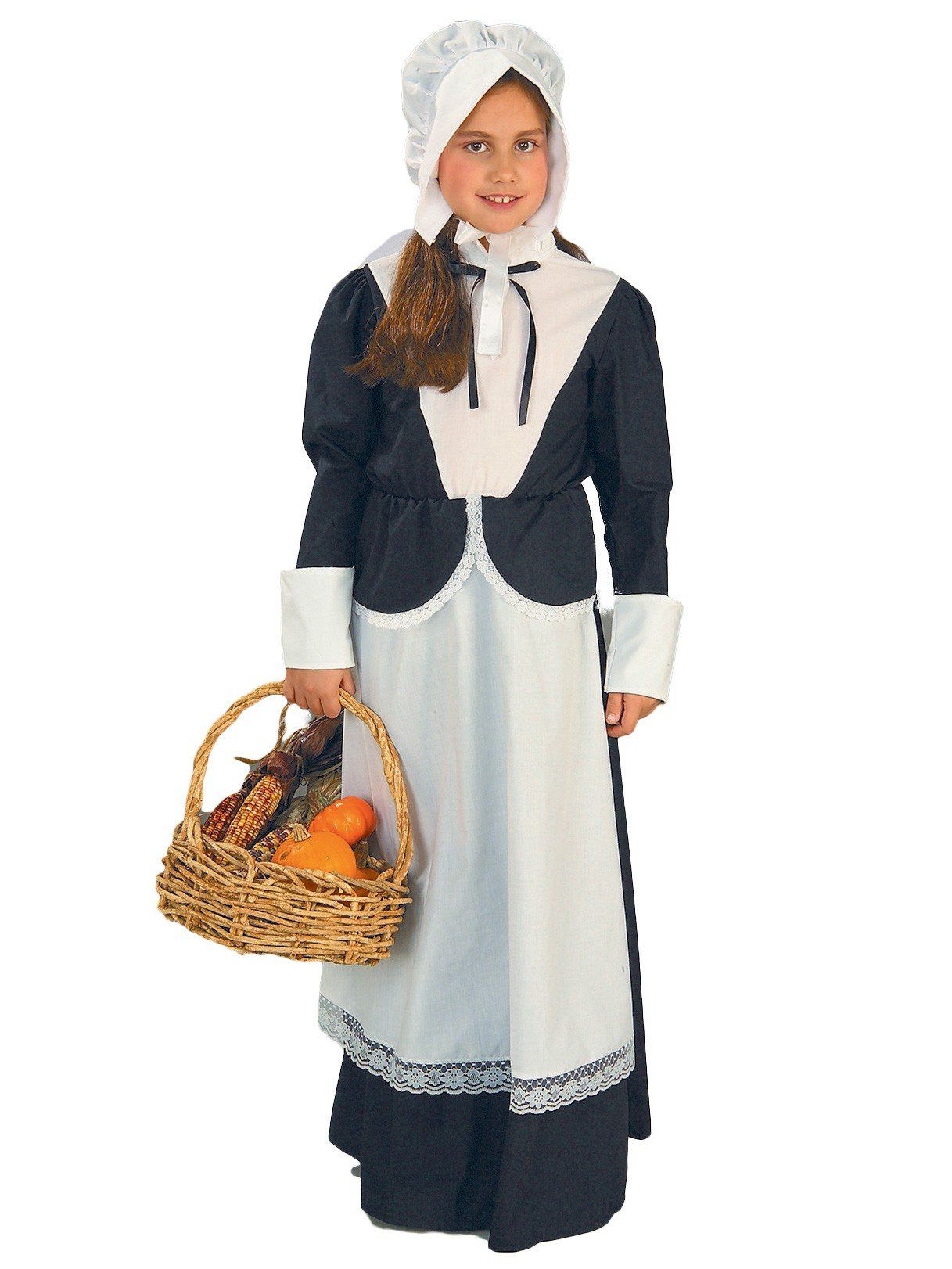 pilgrim dress Instant Set Child Elastic waist will stretch up to 39. Pilgrim Girl Child Costume Medium