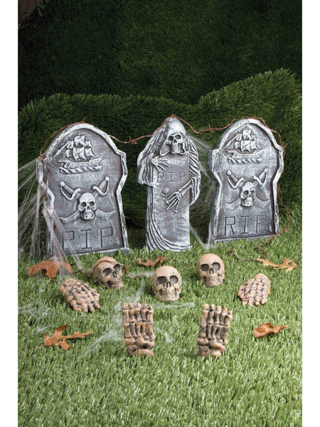 12 Piece Tombstone Graveyard Set