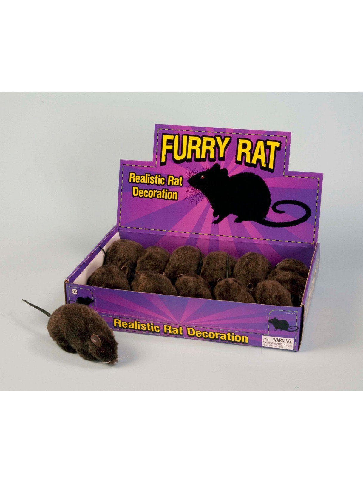 6-inch Brown Realistic Rat Decoration - costumes.com