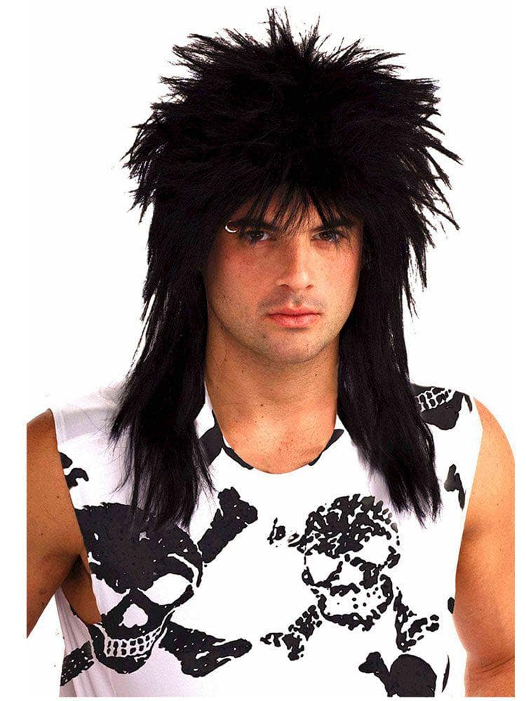Adult Black Rockstar Wig - costumes.com