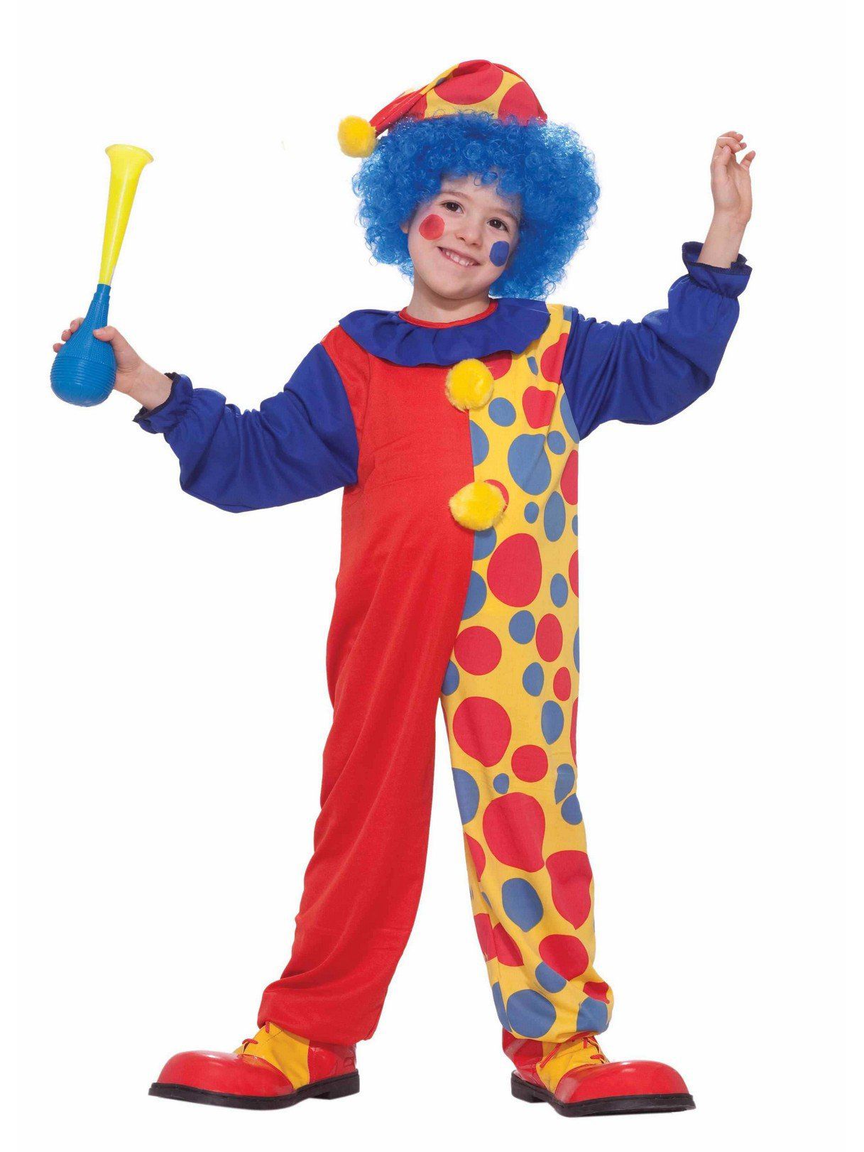 Boys' Colorful Polka Dot Clown Costume - costumes.com