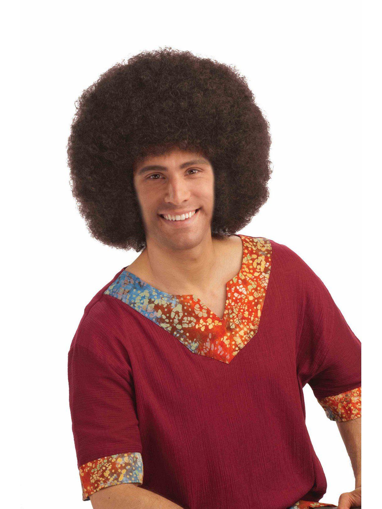 Adult Brown Curly Party Wig - Deluxe - costumes.com