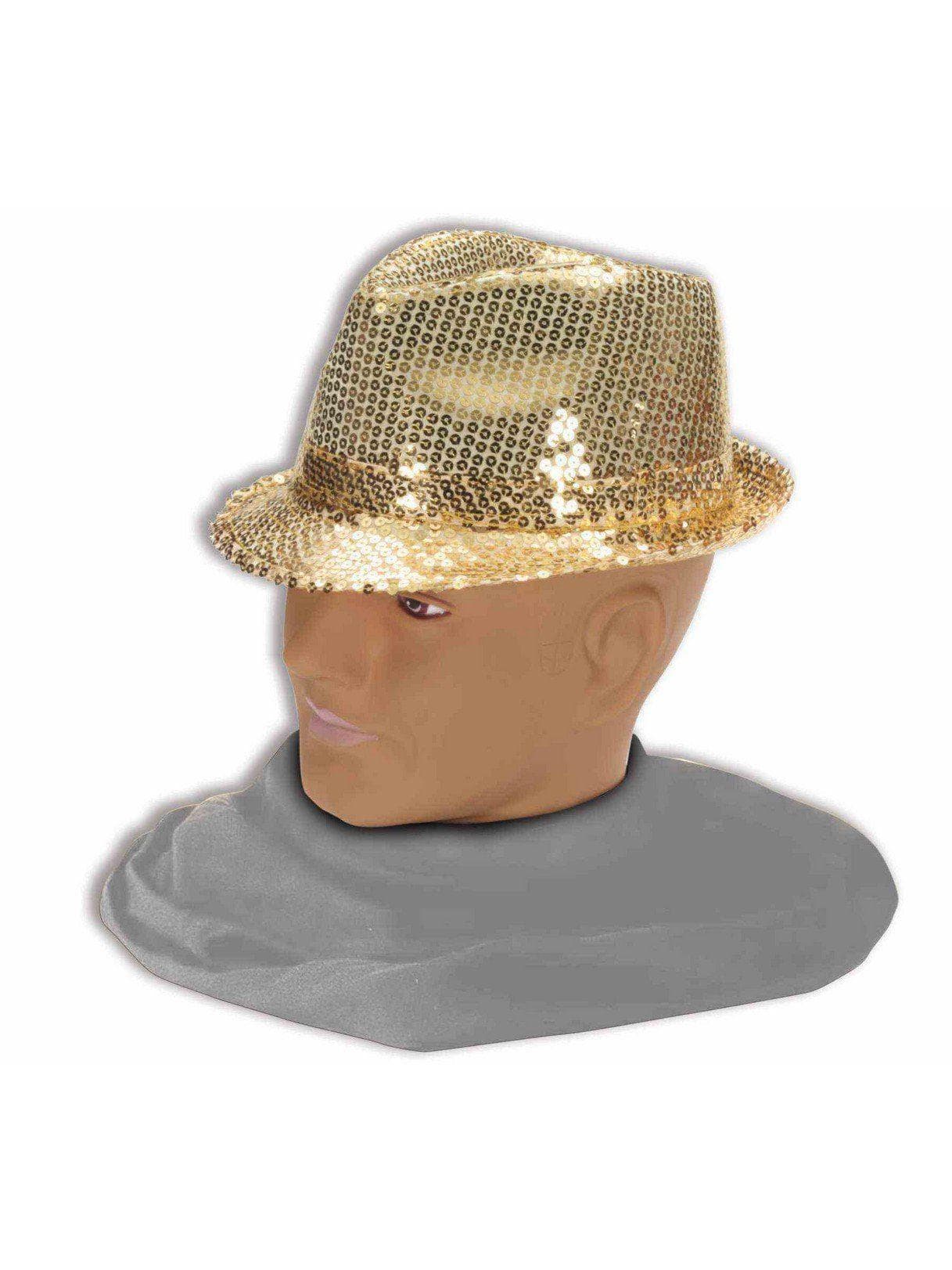 Adult Gold Sparkle Fedora - costumes.com