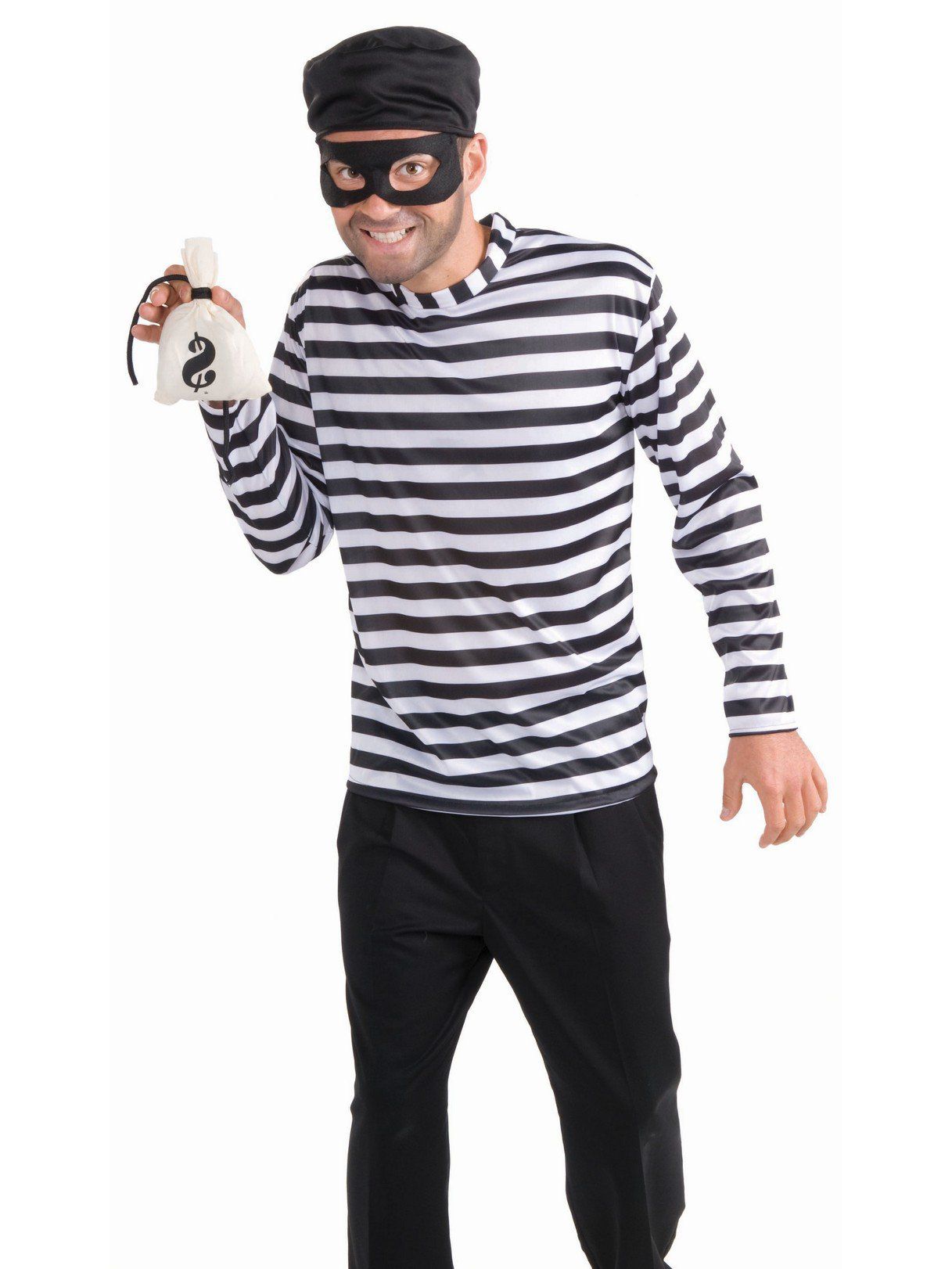 Men's Striped Burglar Costume - costumes.com
