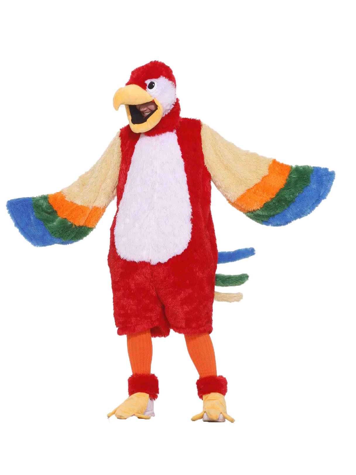 Adult Colorful Parrot Mascot Costume