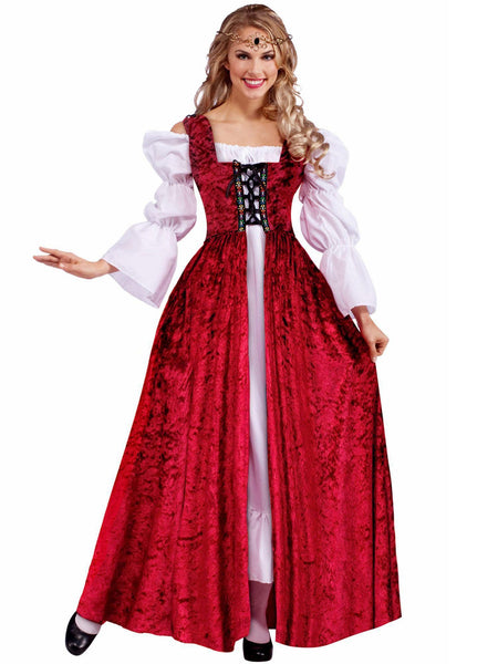 Adult Medieval Lady Lace Up Gown Costume
