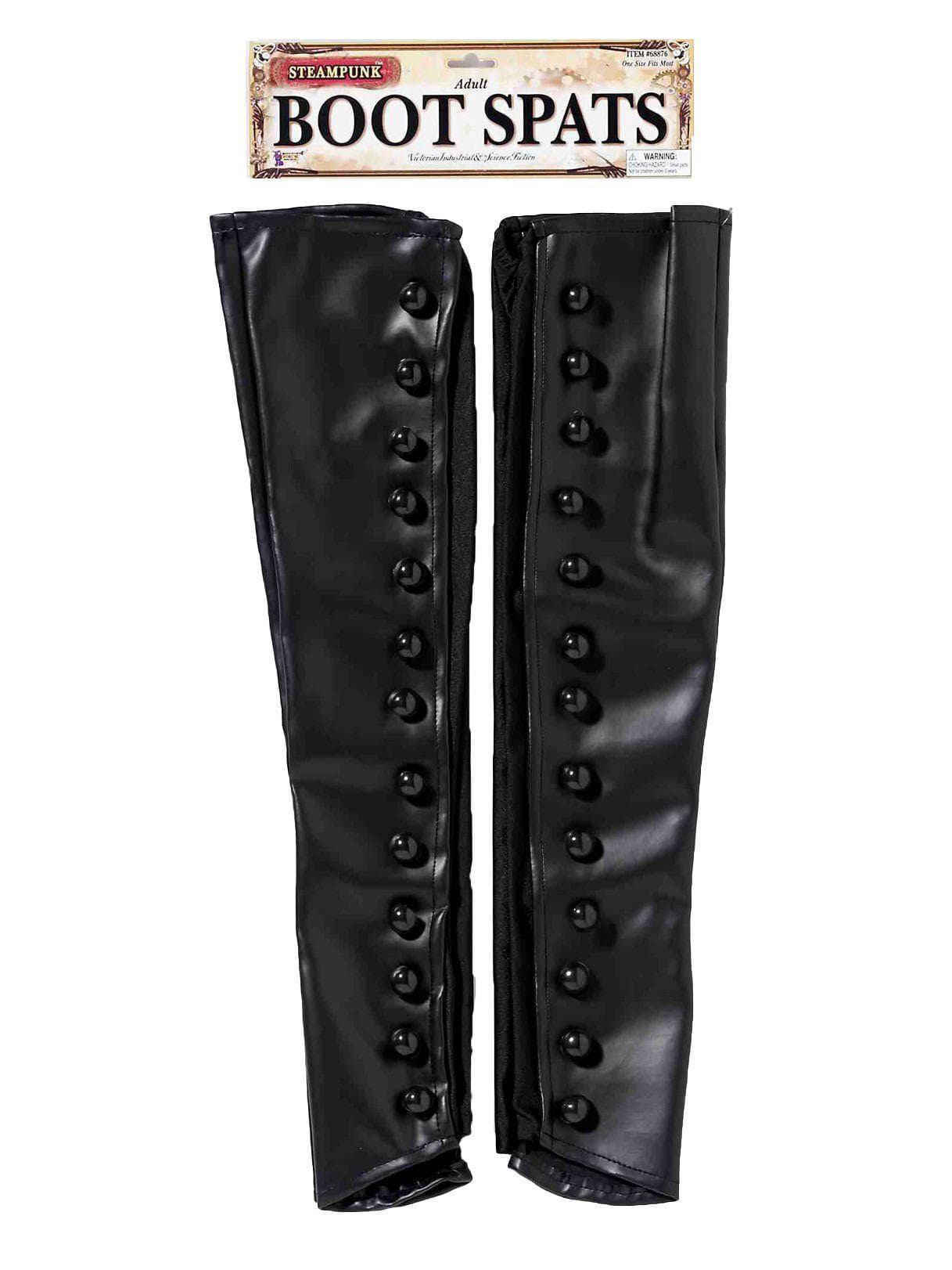 Adult Black Steampunk Studded Spats - costumes.com