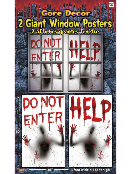Gore Decor 2 Giant Bloody Window Posters