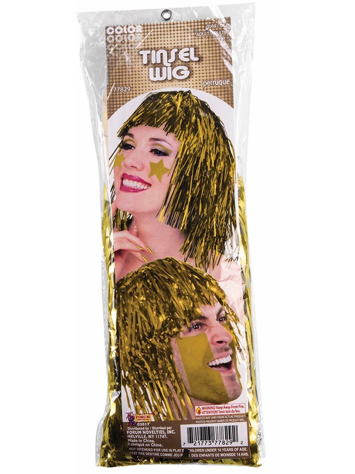 Adult Yellow Tinsel Wig - costumes.com