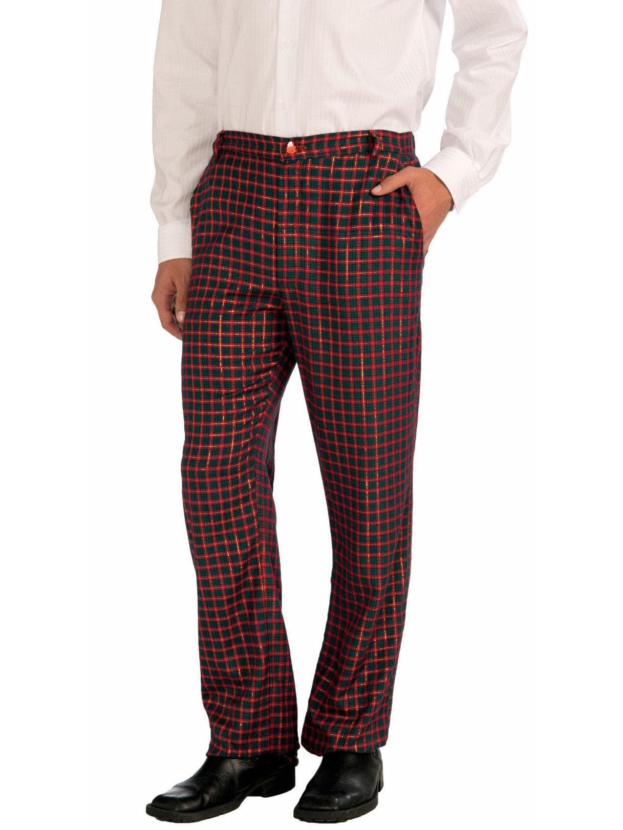 Mens Christmas Plaid Pants - costumes.com