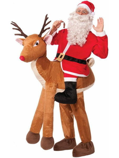 Adult Santa Ride In Reindeer Costume