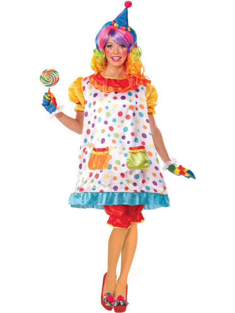 Women's Colorful Polka Dot Wiggles The Clown Costume - costumes.com