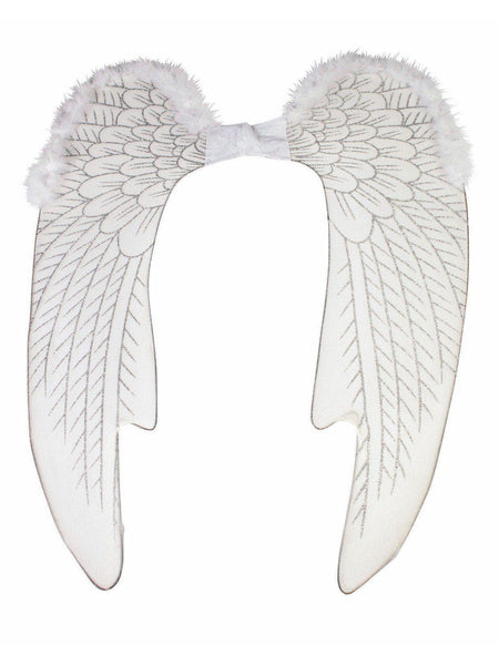 Adult White Large Angel Wings