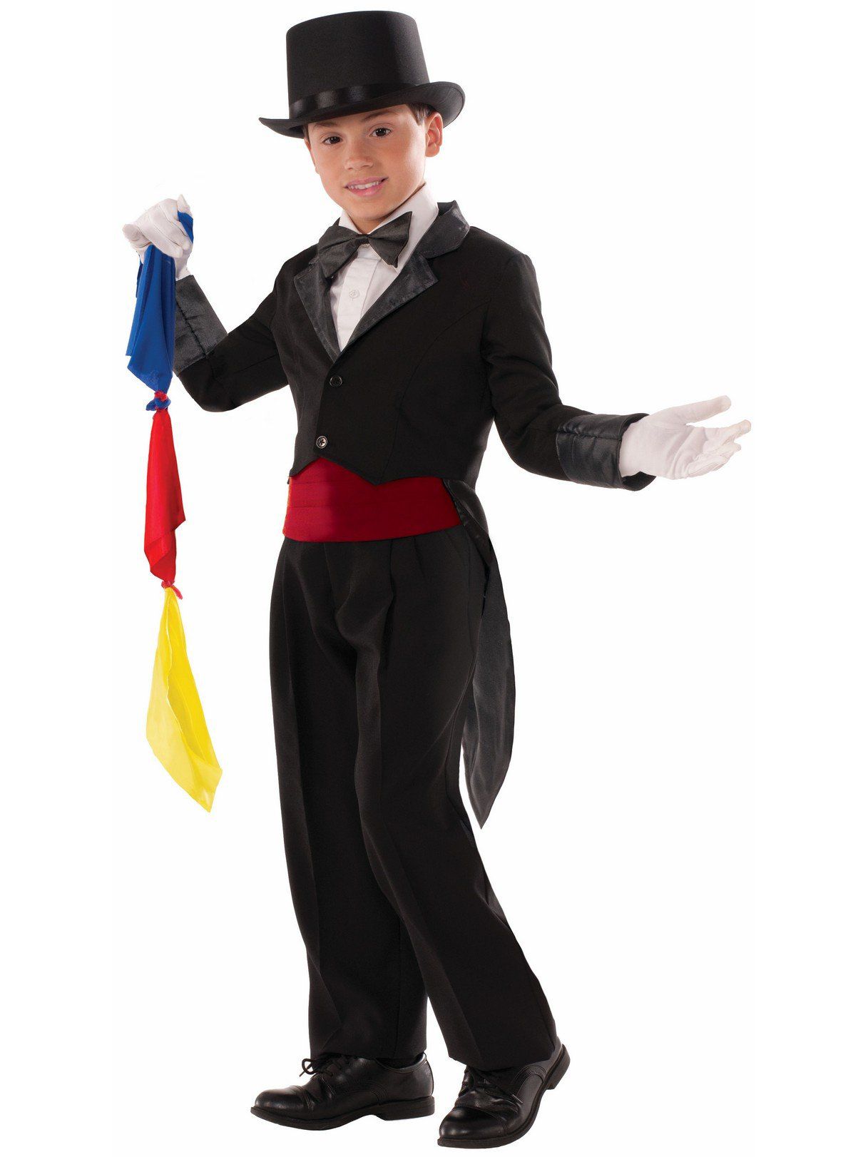 Boys' Magician Hidden Sleeve Tailcoat with Magic Scarves - costumes.com