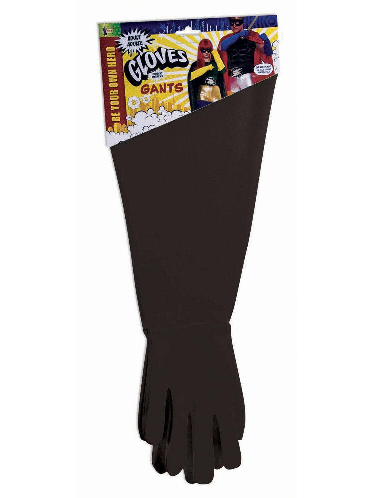 Adult Black Superhero Gloves - costumes.com