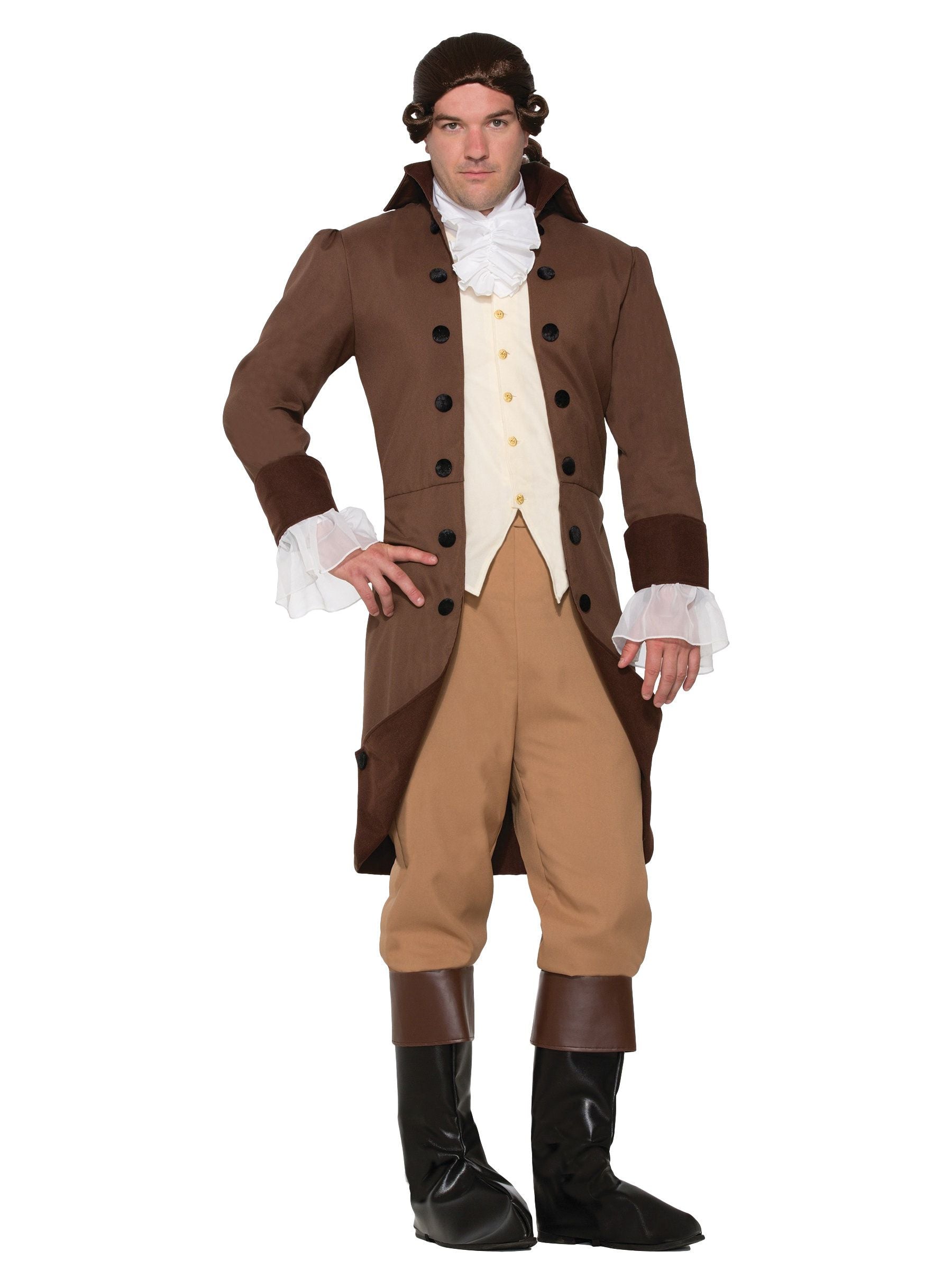Men's Brown Colonial Gentleman Costume - costumes.com