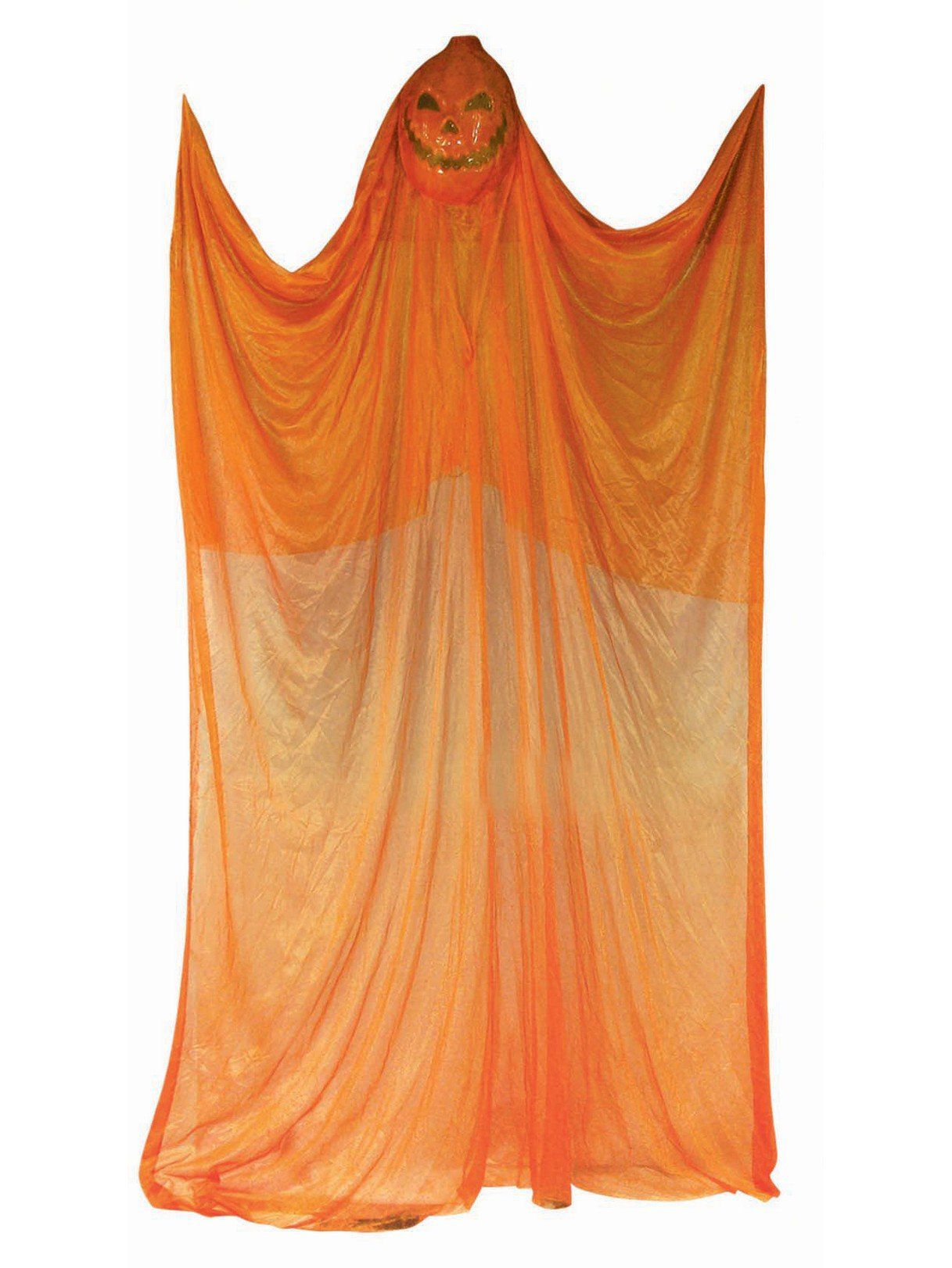 7 Foot Spooky Hanging Pumpkin Ghost - costumes.com