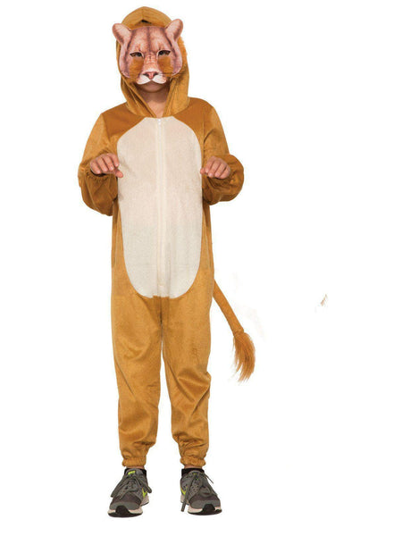 Kid's Lion Jumpsuit With Mask Costume