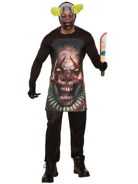 Adult Horror Clown Apron And Mask Costume