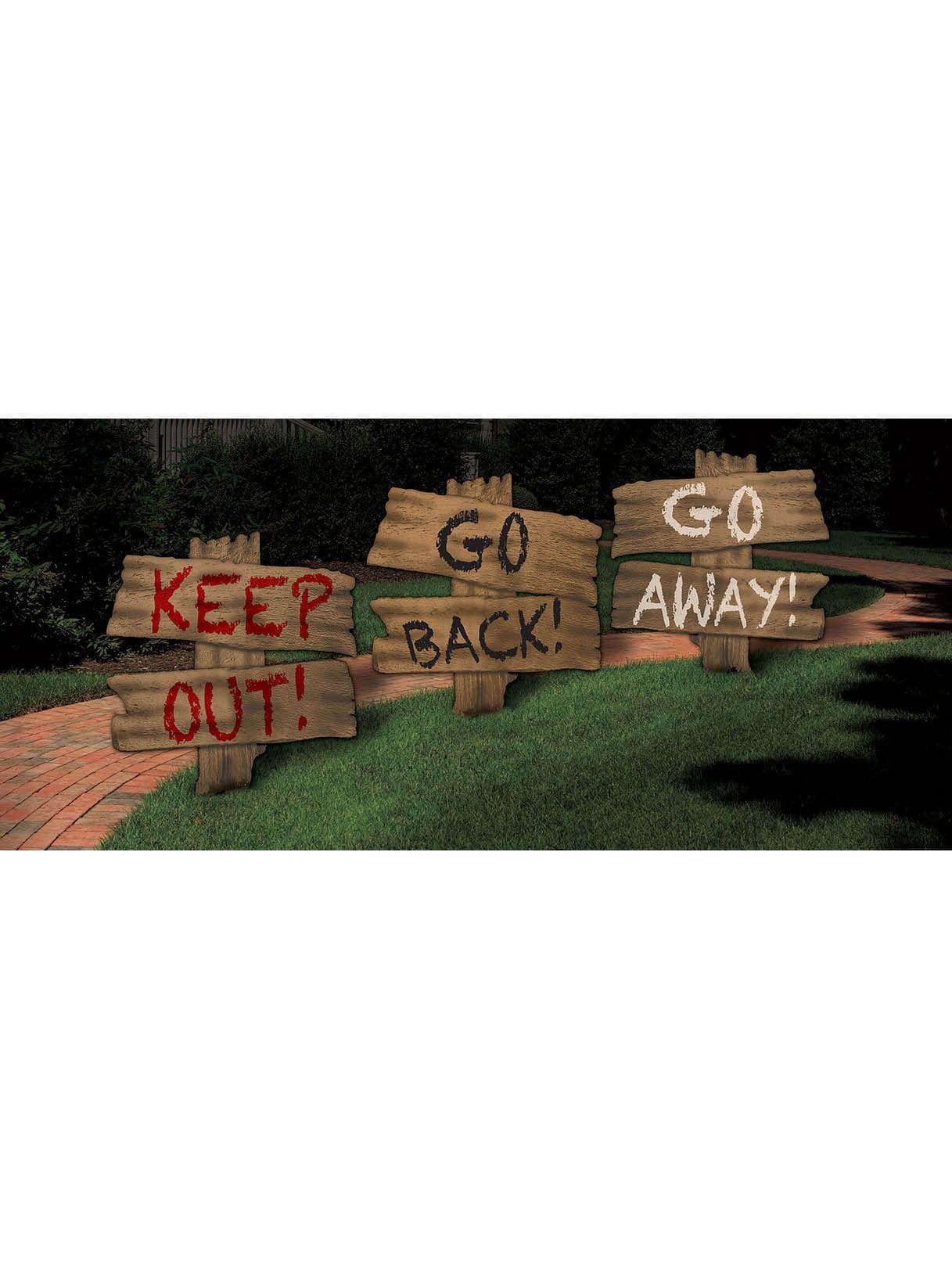 Haunted Halloween 3 Piece Lawn Decoration - costumes.com
