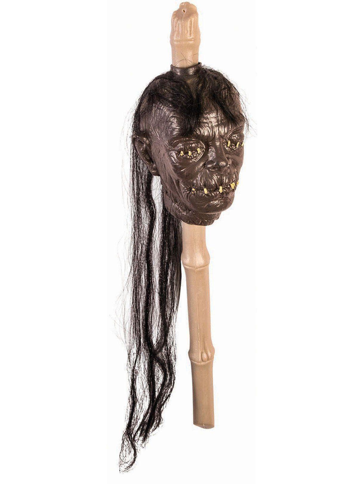 Voodoo Witch Doctor Shrunken Head on a Stick - costumes.com