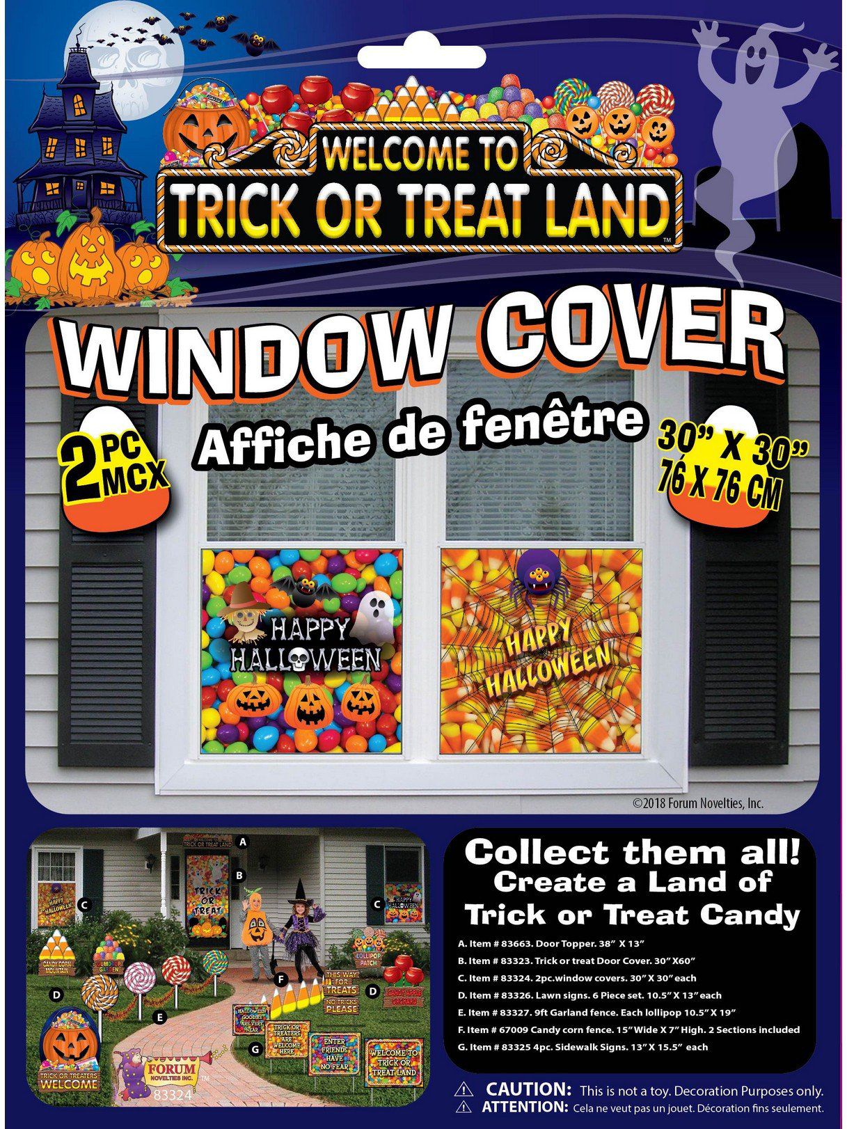 Trick or Treat Land Window Cover - costumes.com