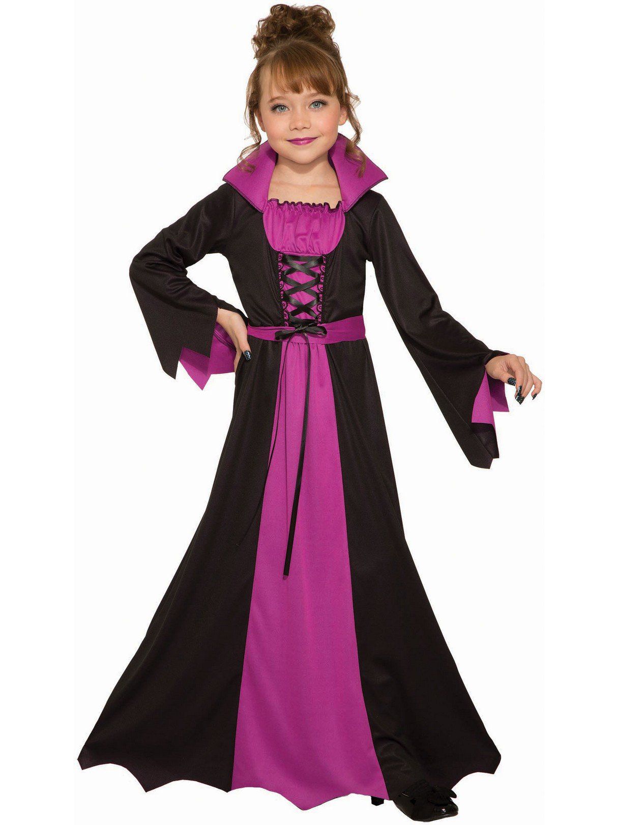 Girls' Pink and Black Sorceress Costume - costumes.com