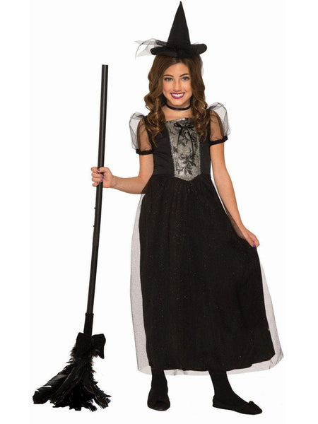 Girls' Black Winsome Witch Costume