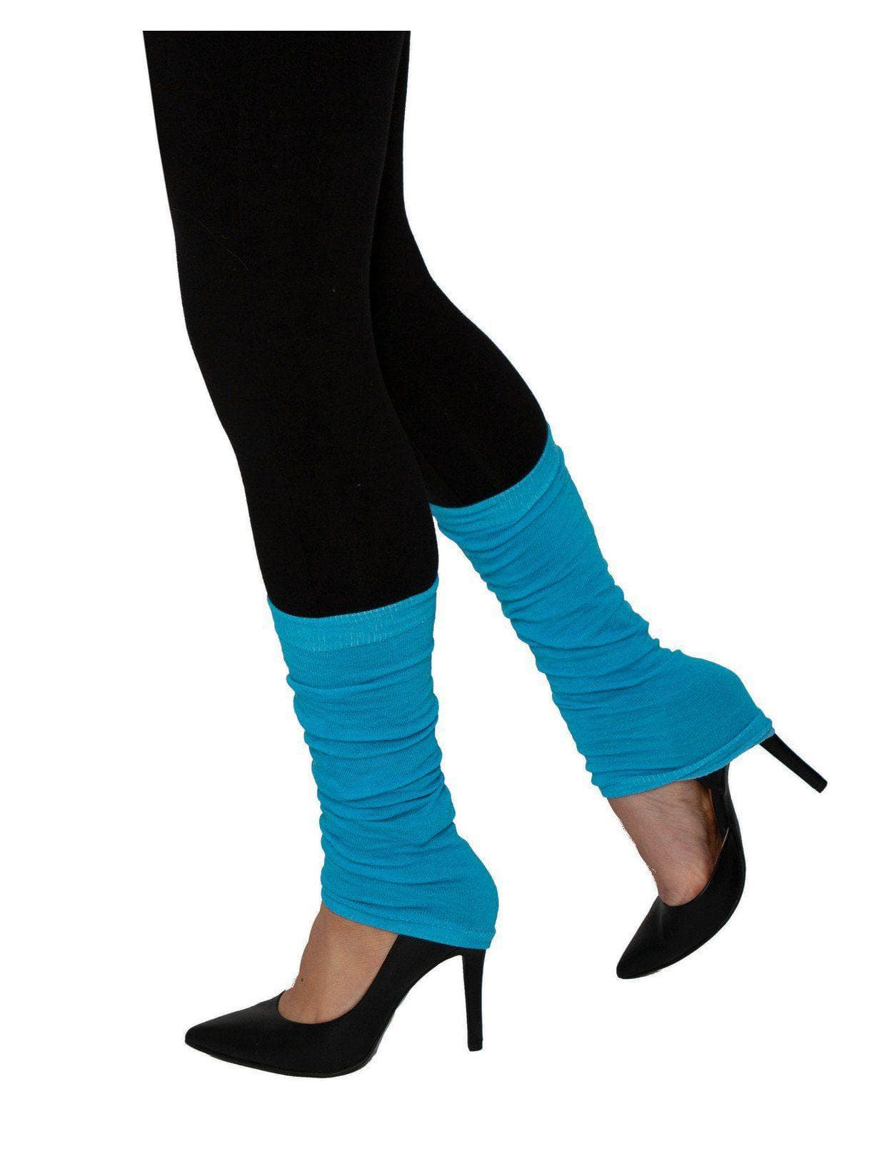 Adult Blue 1980's Leg Warmers - costumes.com