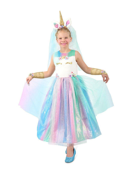 Kid's Lovely Lady Unicorn Dress Costume