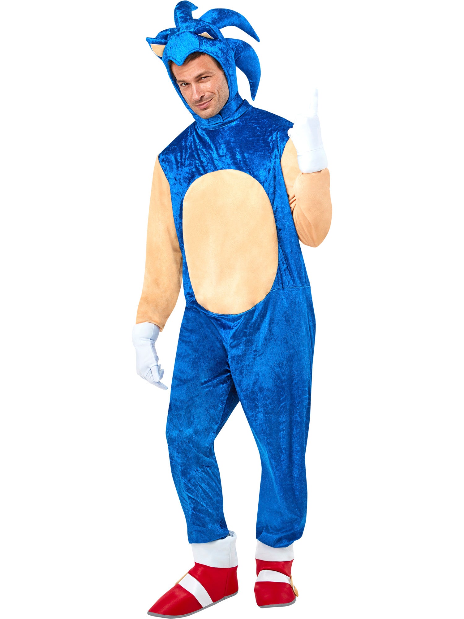 Men's Sonic the Hedgehog Plush Costume - Deluxe - costumes.com