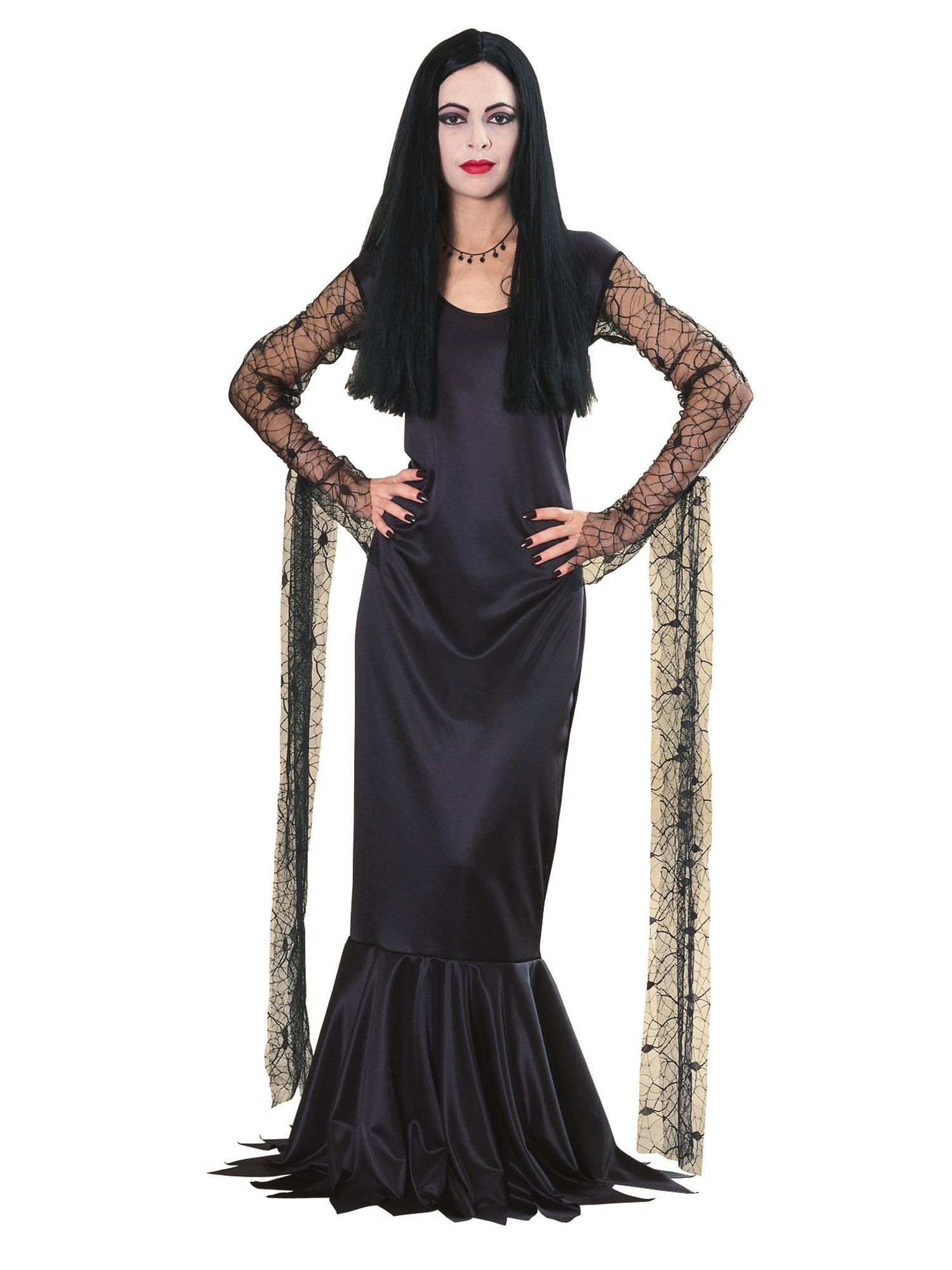 Women's The Addams Family Classic Morticia Addams Costume Women's The Addams Family Classic Morticia Addams Costume
