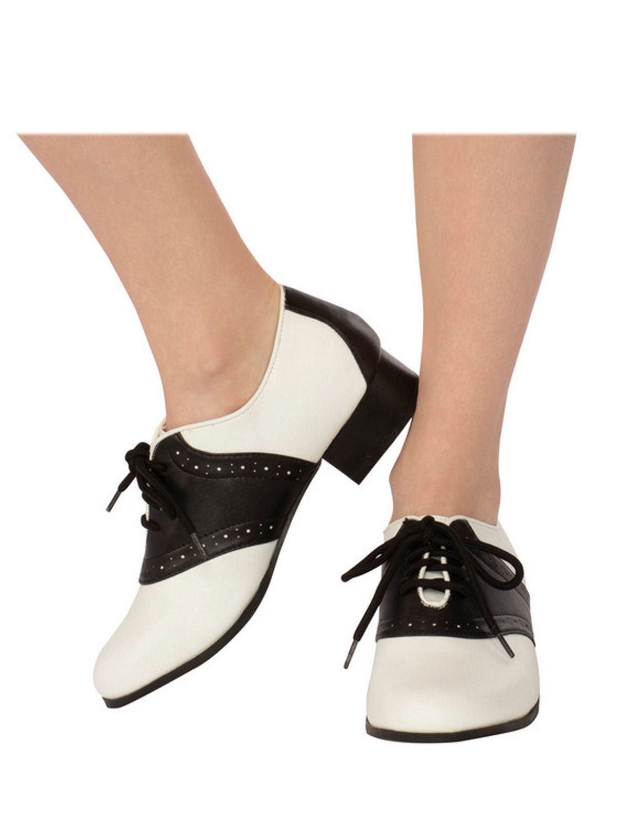 Adult Black and White 1950's Saddle Shoes - costumes.com