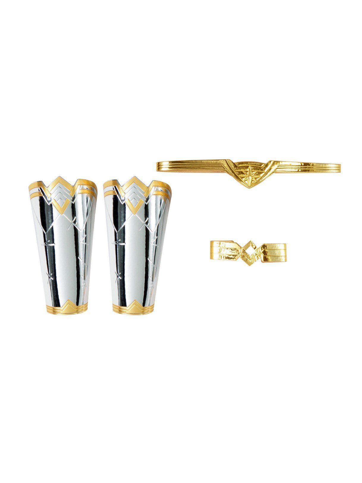 Women's WW2 Wonder Woman Tiara, Armband and Cuffs - costumes.com