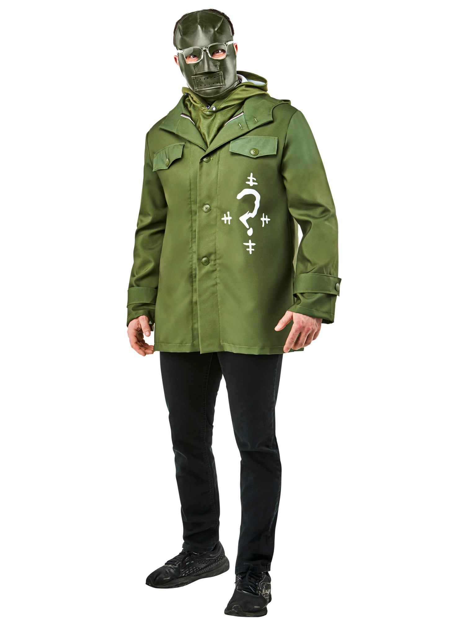 Adult The Batman Riddler Mask with Glasses - costumes.com