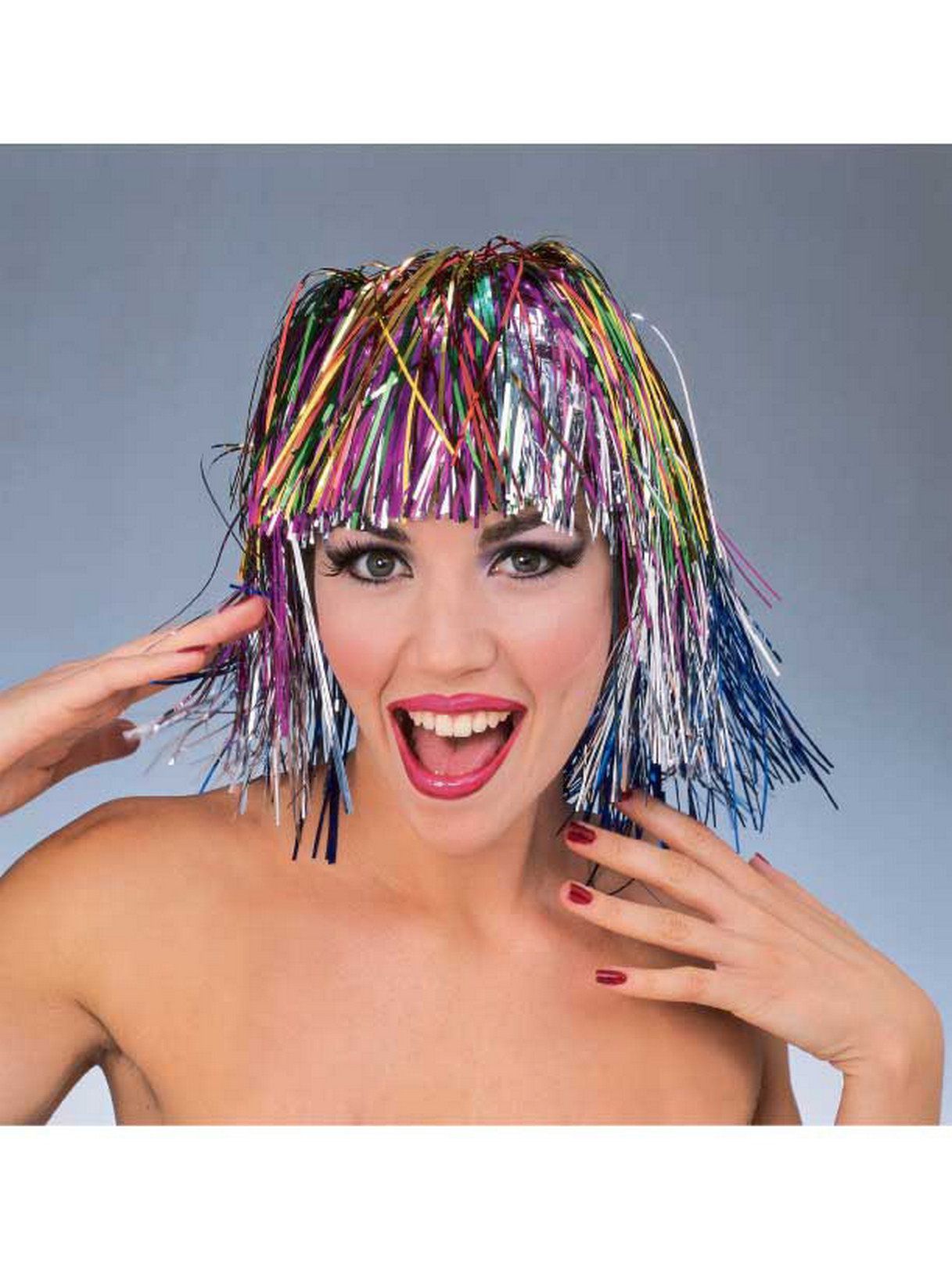 Adult Multi-Color Tinsel Wig - costumes.com