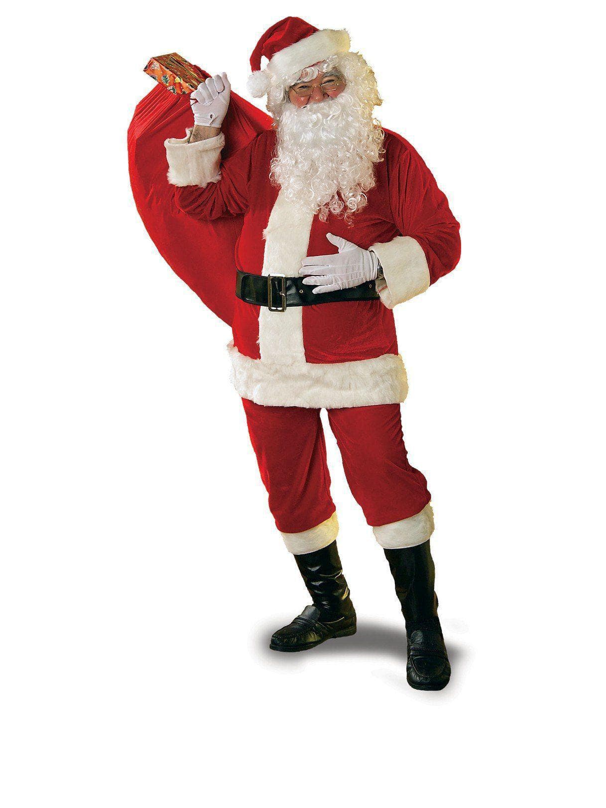 Adult New Velour Santa Suit Costume - costumes.com