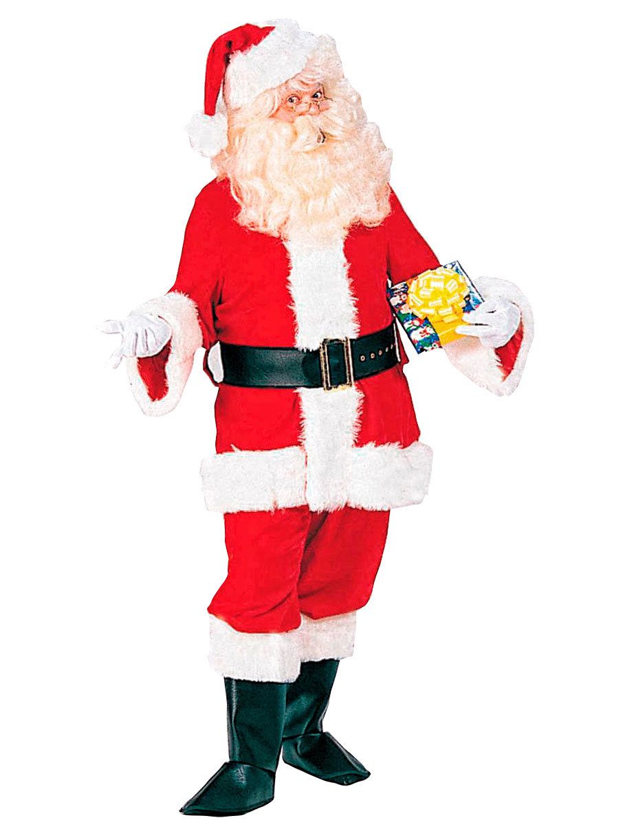 Adult Deluxe Velveteen Santa Suit - 2XL - costumes.com
