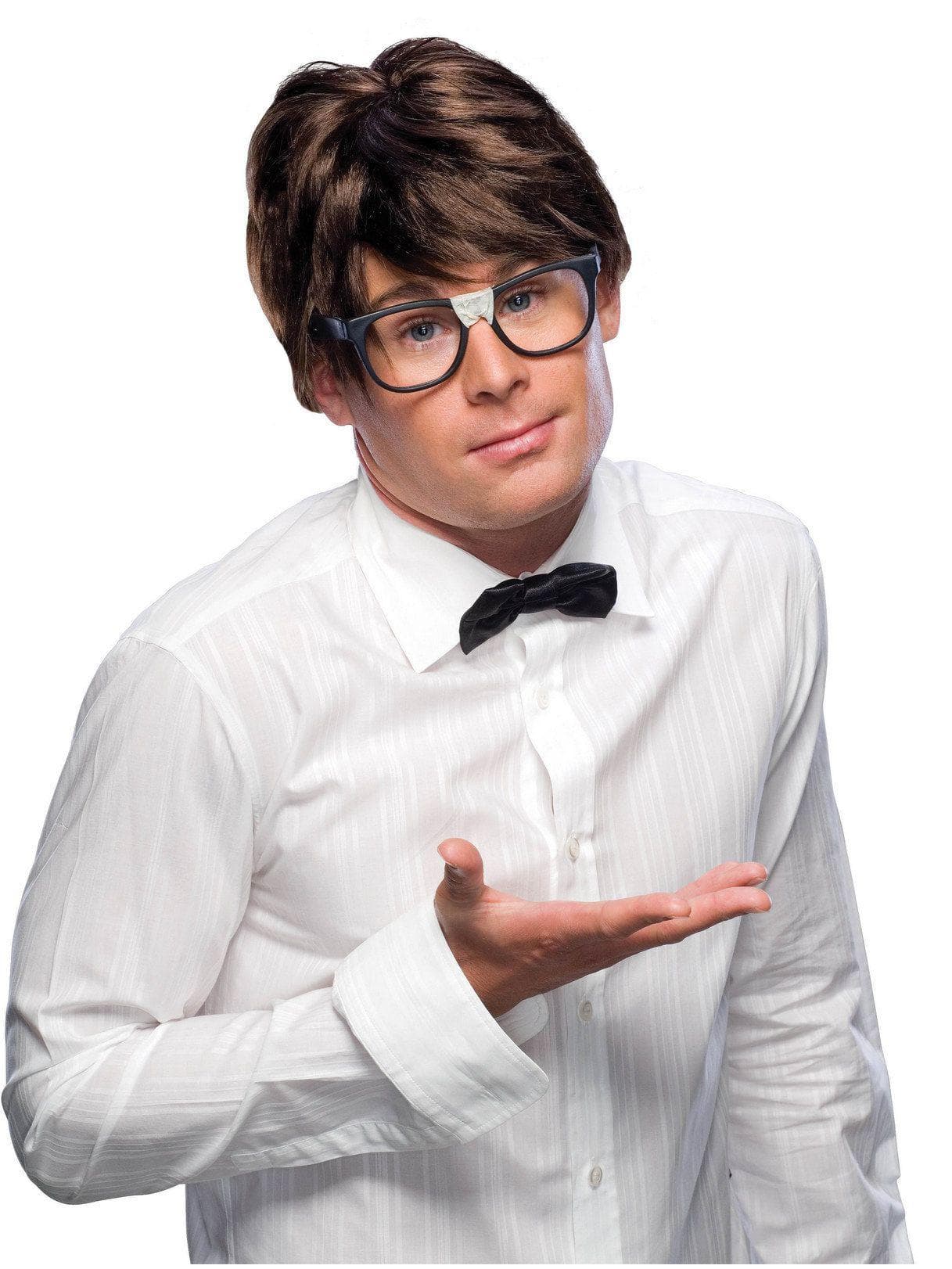 Men's Short Brown Nerd Wig - costumes.com